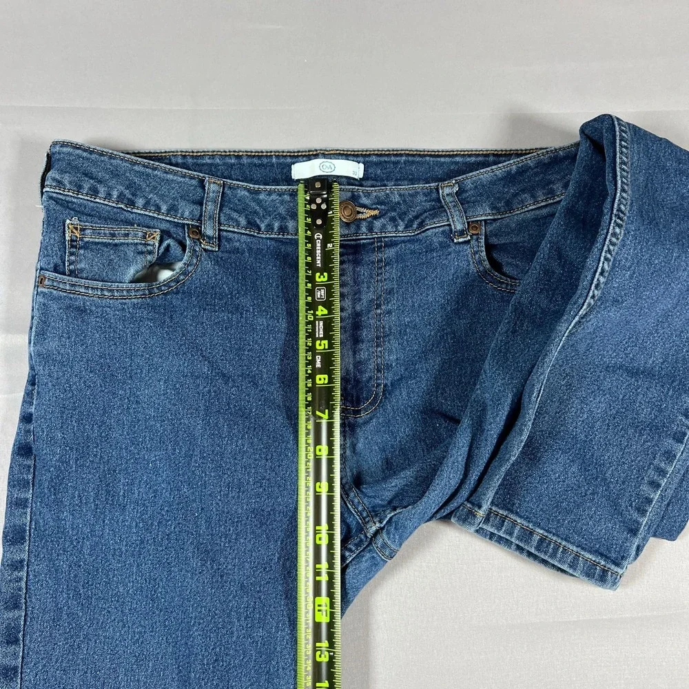 C&A Skinny Jeans Mens 33 Blue Denim Mid Rise Zip Fly Medium Wash Streetwear